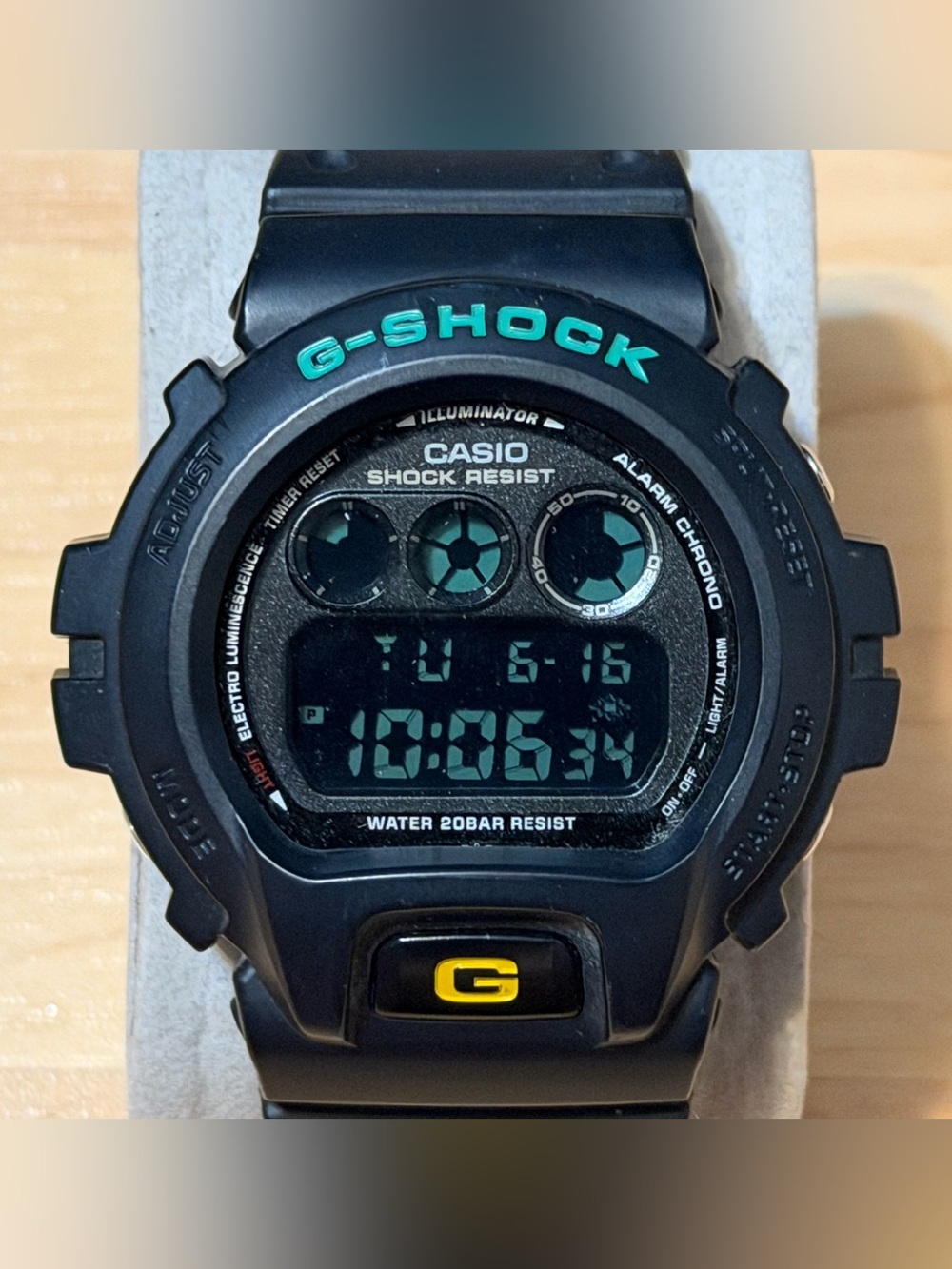 Casio G-Shock DW-6900RE-2 Real Black Blue Eye Men's Digital Watch Japan Y 6900